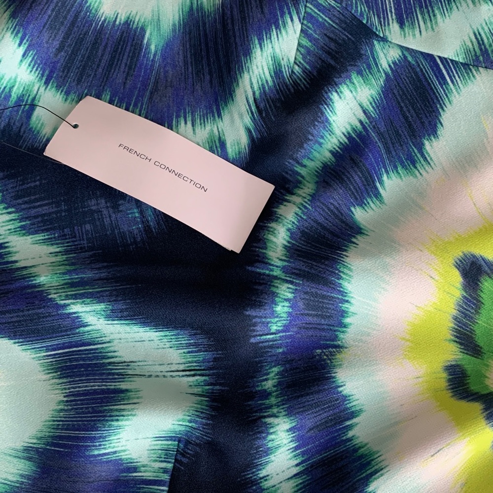 Sz 8 NEW French Connection Annisa Whisper Printed Mini Dress w pockets NWT $148 - Picture 14 of 17